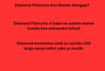 Diamond Platnumz Ana Watoto Wangapi