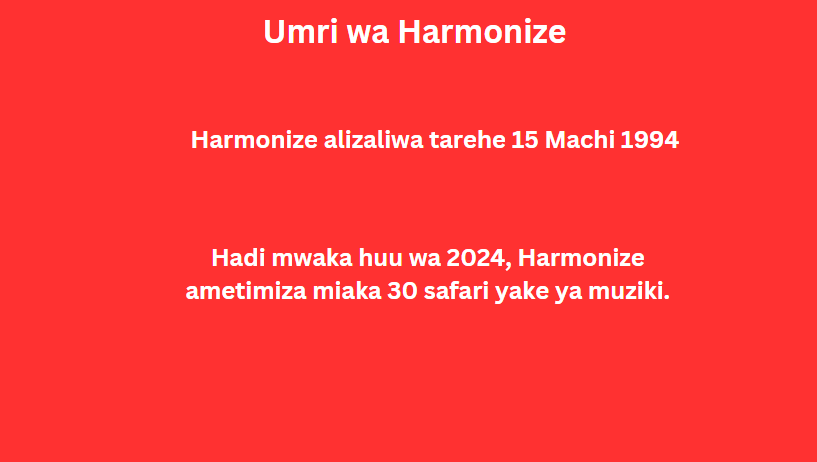 Umri wa Harmonize