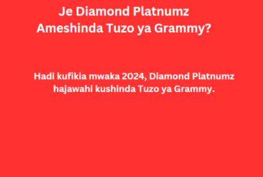 Je Diamond Platnumz Ameshinda Tuzo ya Grammy
