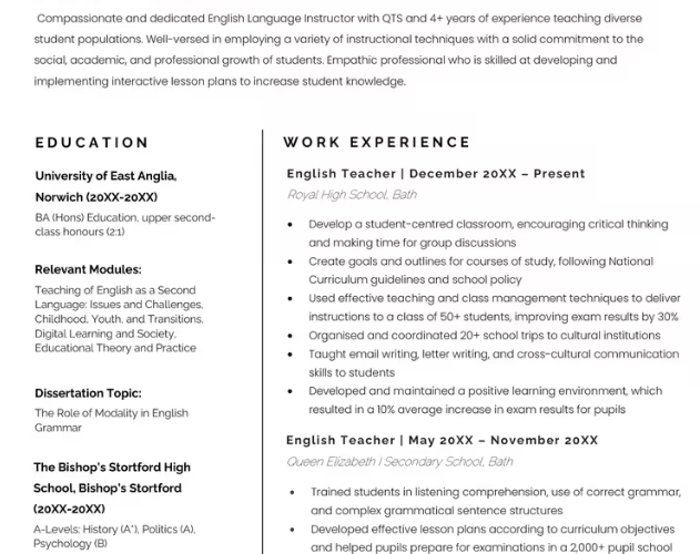 Mfano wa CV ya Kuomba Kazi kwa Kiswahili