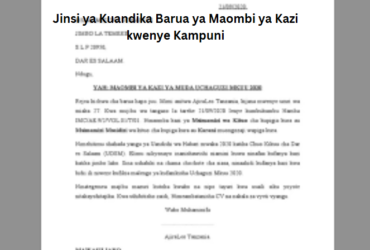 Jinsi ya Kuandika Barua ya Maombi ya Kazi kwenye Kampuni
