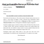 Jinsi ya Kuandika Barua ya Kuomba Kazi TANESCO