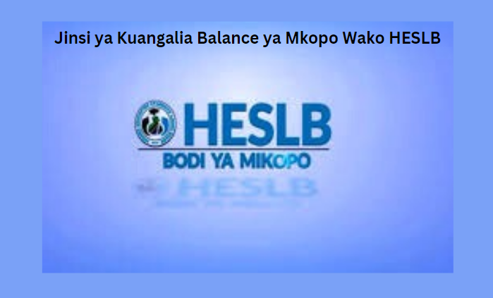 Jinsi ya Kuangalia Balance ya Mkopo Wako HESLB