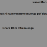 Jinsi ya kuishi na mwanaume muongo pdf download