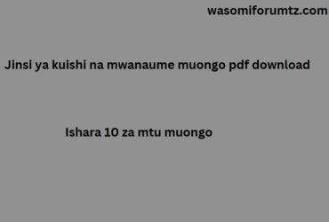 Jinsi ya kuishi na mwanaume muongo pdf download