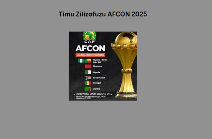 Timu Zilizofuzu AFCON 2025