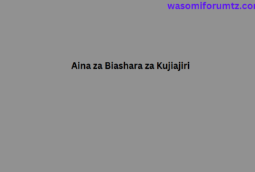 Aina za Biashara za Kujiajiri