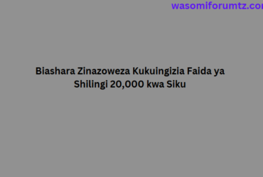 Biashara Zinazoweza Kukuingizia Faida ya Shilingi 20,000 kwa Siku