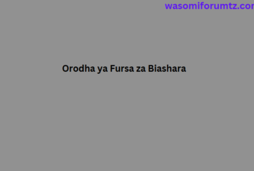 Orodha ya Fursa za Biashara