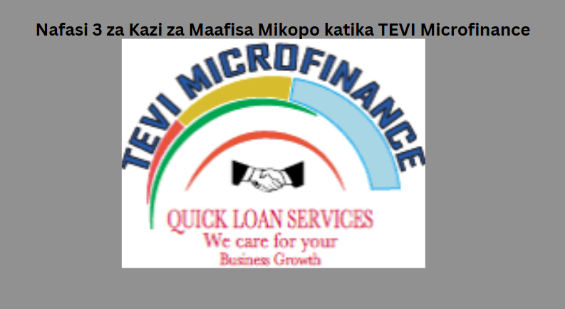 Nafasi 3 za Kazi za Maafisa Mikopo katika TEVI Microfinance
