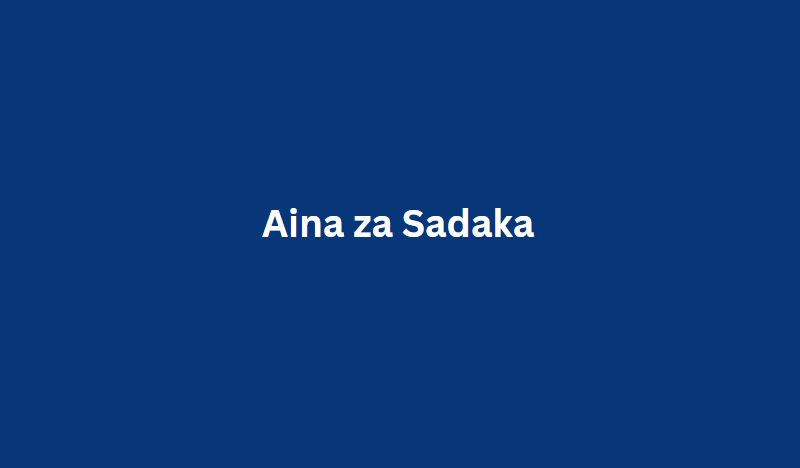 Aina za Sadaka