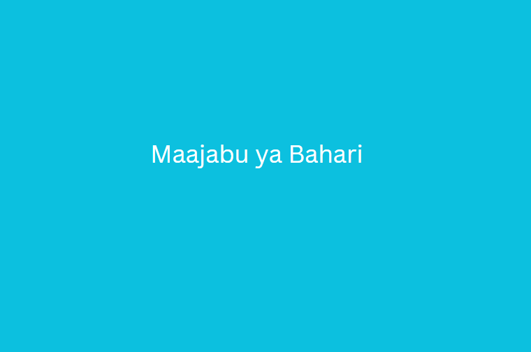 Maajabu ya Bahari