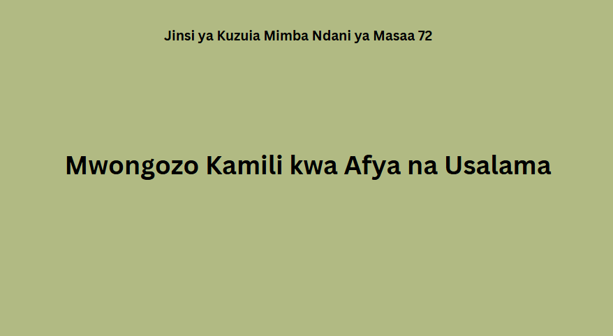 Jinsi ya Kuzuia Mimba Ndani ya Masaa 72