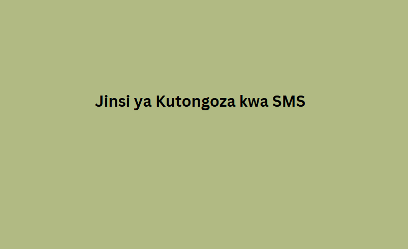 Jinsi ya Kutongoza kwa SMS